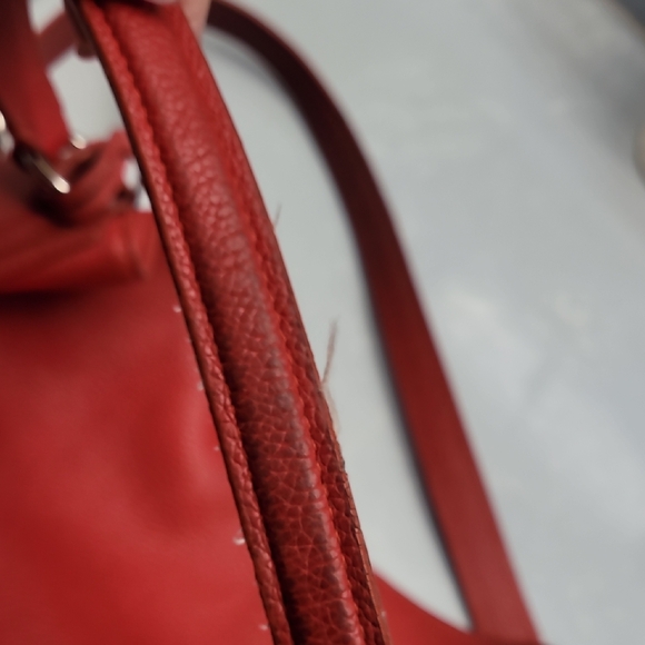 Coach Vibrant Red Leather Shoulder Bag - Picture 6 of 15